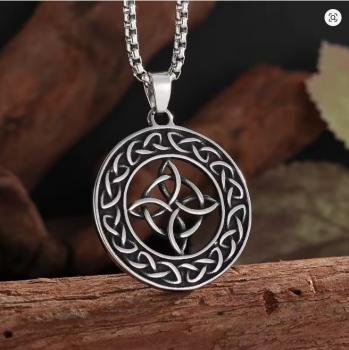 Irische Hexerei, Hexenknoten-Anhänger, Vintage-Knoten, Glücksknoten, Irische keltische Dreifaltigkeitsknoten-Halskette, Herren- und Damen-Amulett